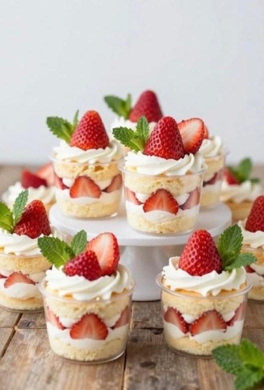 Erdbeer-Shortcake im Glas